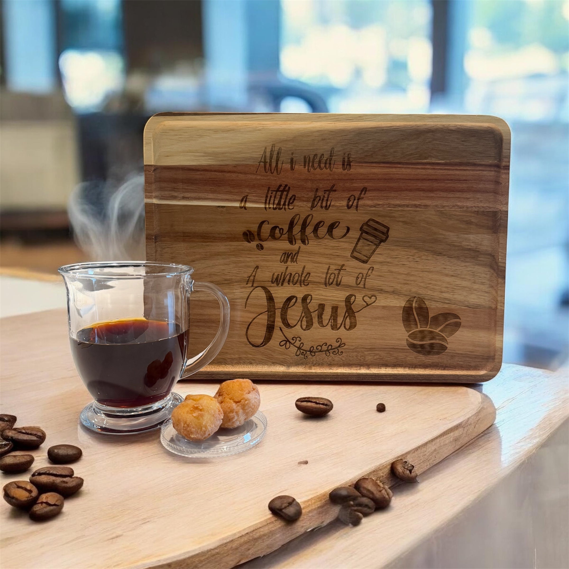 Coffee and Jesus Serving Tray