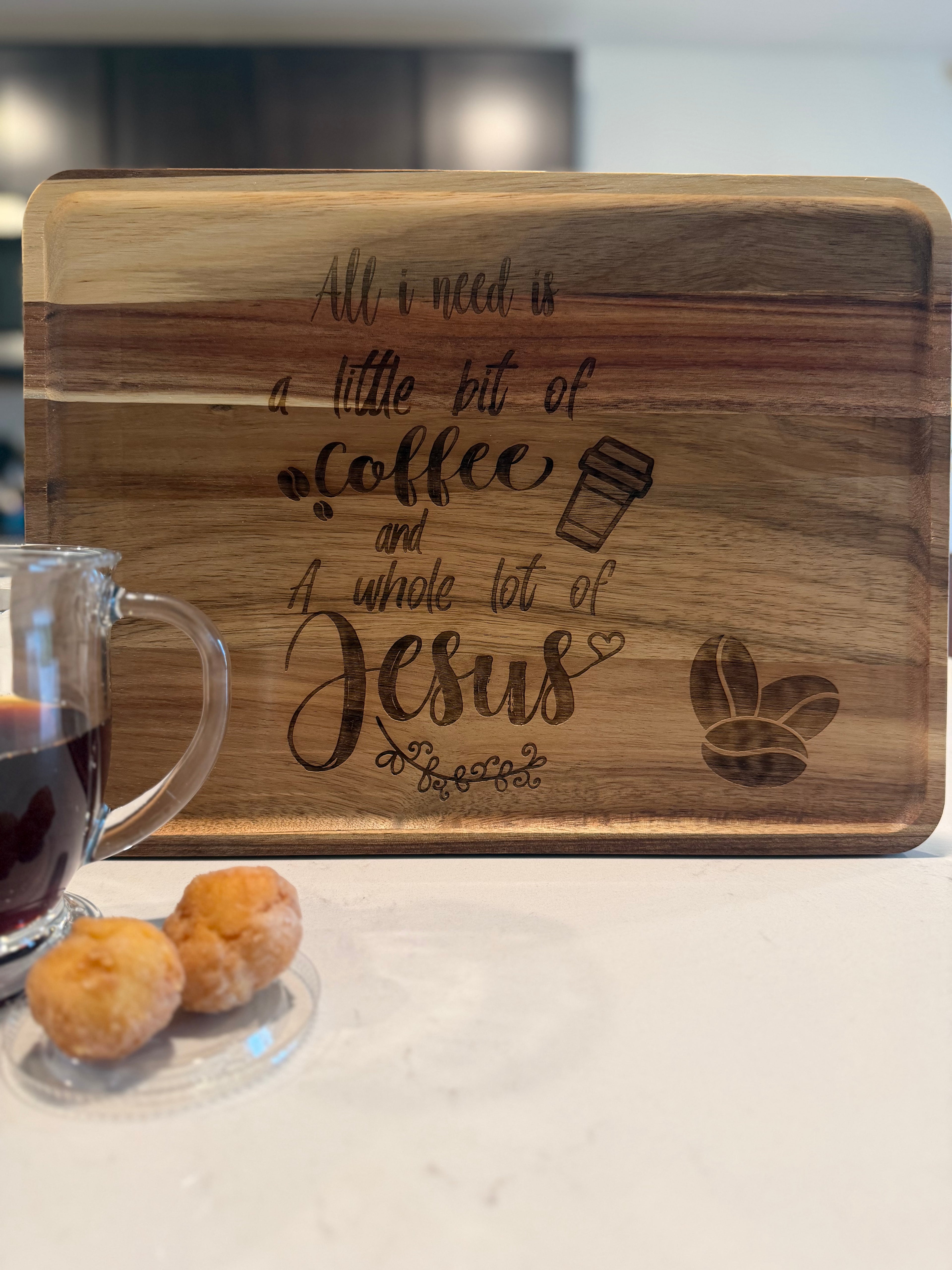 Coffee and Jesus Serving Tray