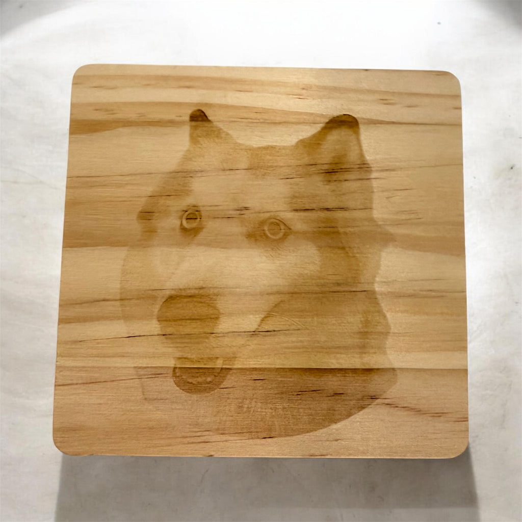Custom engraved wood coasters